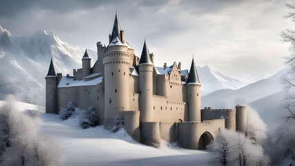 Fototapeta premium castles with winter
