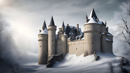 Fototapeta premium castles with winter