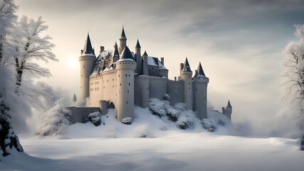 Fototapeta premium castles with winter