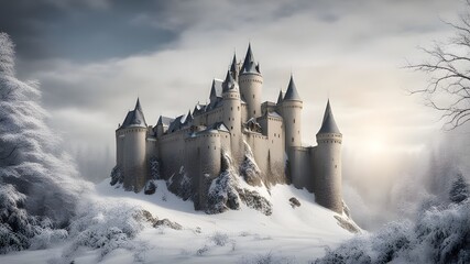 Fototapeta premium castles with winter