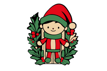 Christmas Decor, Christmas Decor vector, paper cut Christmas Decor SVG cut file