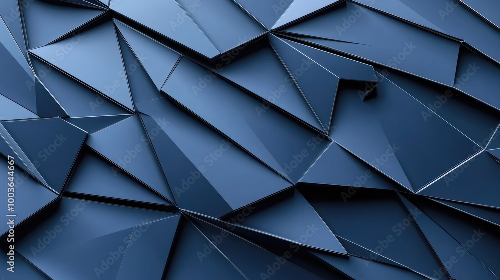 Aufkleber abstract blue geometric texture with angular surfaces