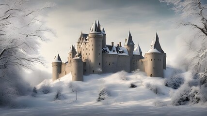 Fototapeta premium castles with winter