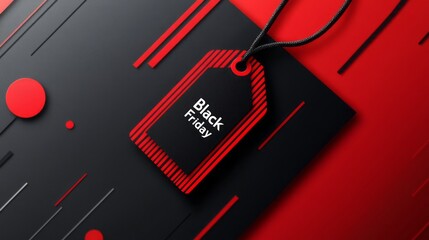 A black tag with the word Black Friday written on it