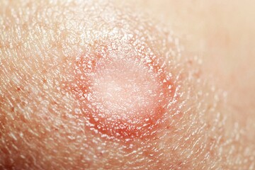 Fototapeta premium A red, circular rash with a clear center indicates a prevalent fungal skin infection.