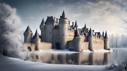 Fototapeta premium castles with winter