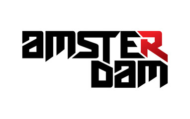 Amsterdam typography design vector, for t-shirt, poster and other uses