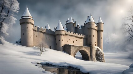 Fototapeta premium castles with winter