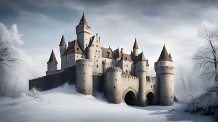 Fototapeta premium castles with winter