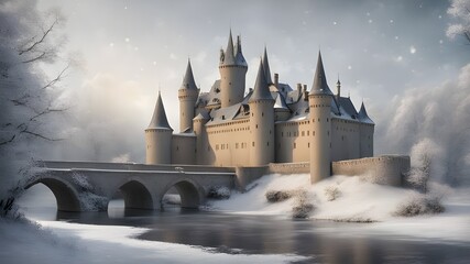 Fototapeta premium castles with winter