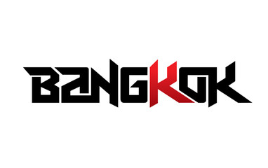 Bangkok typography design vector, for t-shirt, poster and other uses