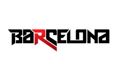 Fototapeta premium Barcelona typography design vector, for t-shirt, poster and other uses