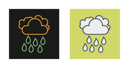 Light Rain Vector Icon