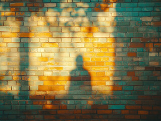 A silhouette of a man in a trench coat stands alone at the end of an empty room, bathed in warm light from behind. Created with Ai