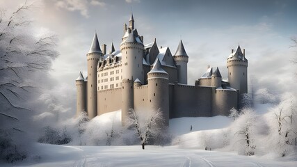 Fototapeta premium castles with winter