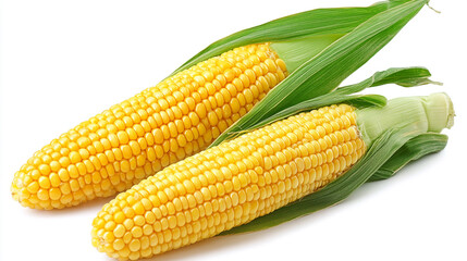 Fresh yellow corn on the cob, showcasing vibrant kernels and green husks, perfect for farm-fresh cooking and summer recipes.