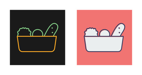 Vegetable Basket Vector Icon