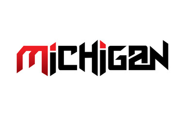 Michigan typography design vector, for t-shirt, poster and other uses
