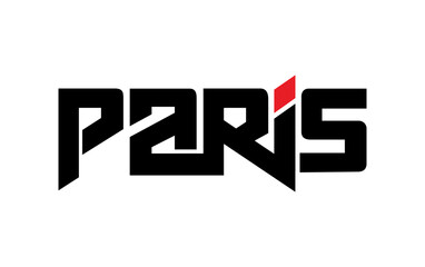 Paris typography design vector, for t-shirt, poster and other uses