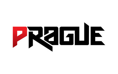 Prague typography design vector, for t-shirt, poster and other uses