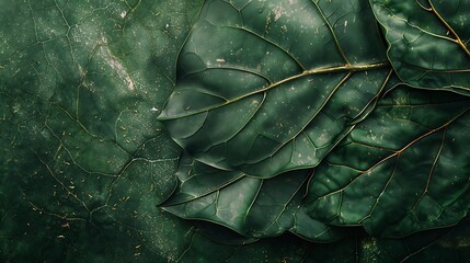 Close-up of green leaves with a textured surface.