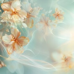 Obraz premium A fresh, light-colored flowers background image for use in textual content. 