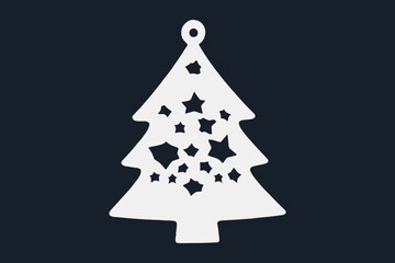 Christmas Decor, Christmas Decor vector, paper cut Christmas Decor SVG cut file