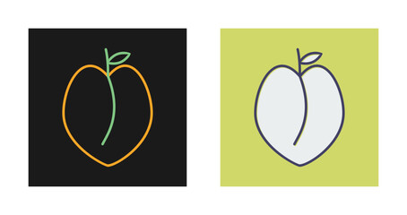 Peach Vector Icon