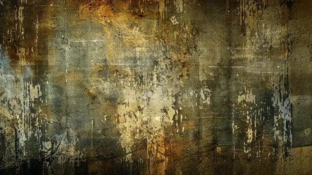 A close-up view of a weathered wall, showcasing layers of paint and texture