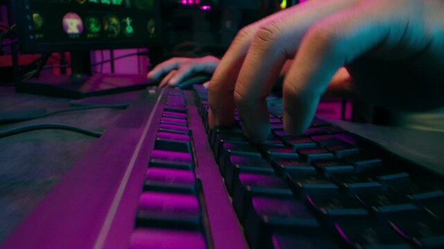 Arabian Indian man streamer playing video game cyber sport computer technology loss failure male scream typing keyboard shouting tournament competitive championship broadcast emotional influence guy