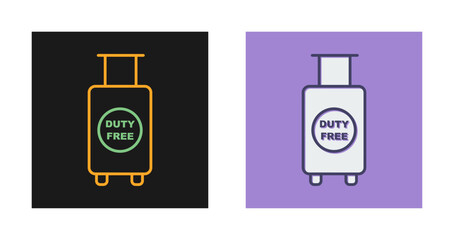 Duty Free Luggage Vector Icon