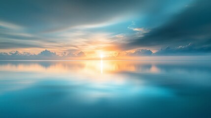 Serene Sunrise Over a Calm Ocean - Made with Generative AI