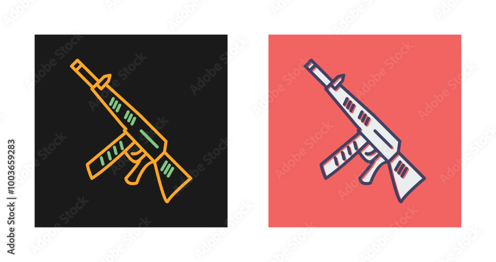 Wall mural Gun Vector Icon