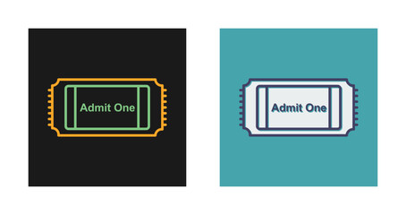 Movie Ticket Vector Icon