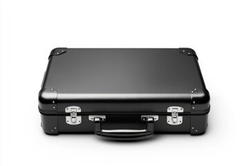 black suitcase isolated on white background 