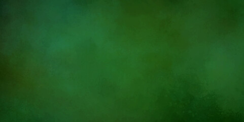 Dark watercolor grunge green concrete. Grungy green canvas background or texture. vintage green stone light wallpaper smooth paint wall surface texture background.