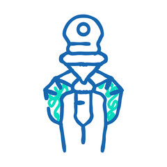 nano technology doodle icon sketch vector. nano technology sign. isolated symbol illustration