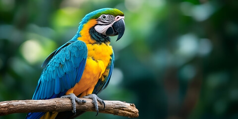 Colorful Parrot on a Branch - Exotic Wildlife.