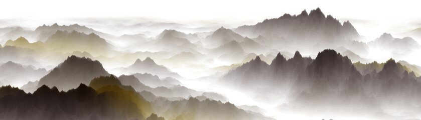 view of mountains in the morning