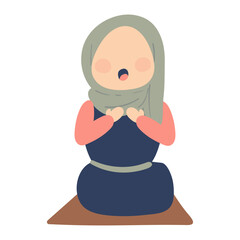 Islamic Girl Character Illustration