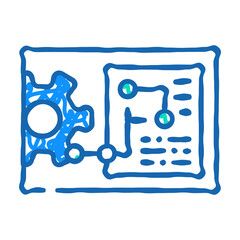 engineering processing doodle icon sketch vector. engineering processing sign. isolated symbol illustration