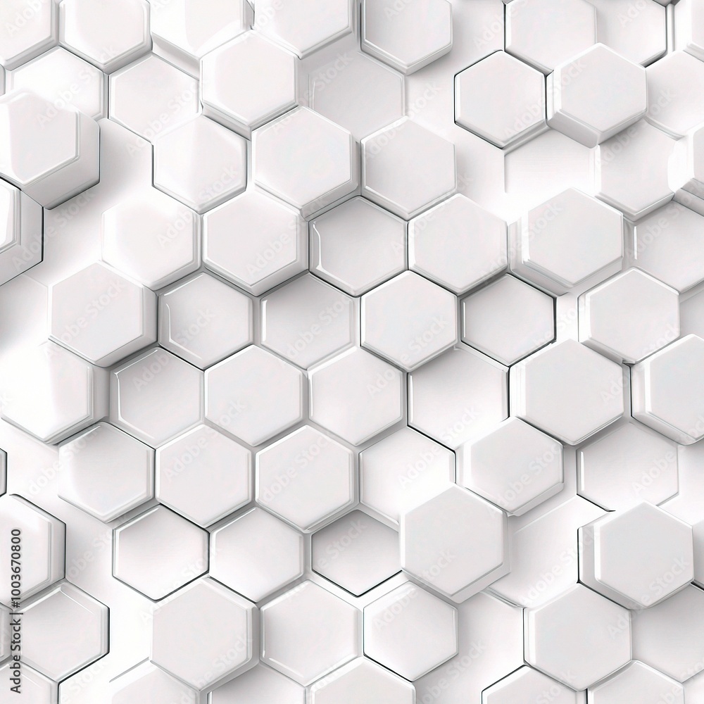 Poster white hexagonal pattern background design