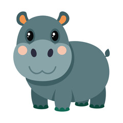 Unique Hippo Vector Art for Merchandise and Branding.