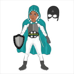 Superhero kid illustration