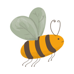 Bee Hand Drawn Spring Gardening