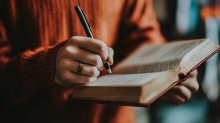 person reading a book