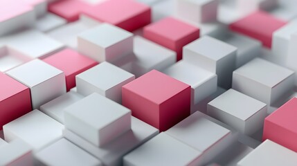 Obraz premium Abstract 3d rendering of geometric shapes. Composition with squares. Cube design. Modern background for poster, cover, branding, banner, placard. 