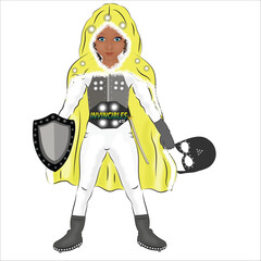 Superhero kid illustration