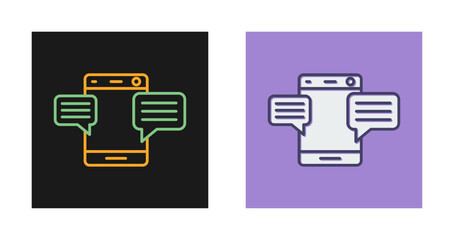 Mobile Chat Vector Icon