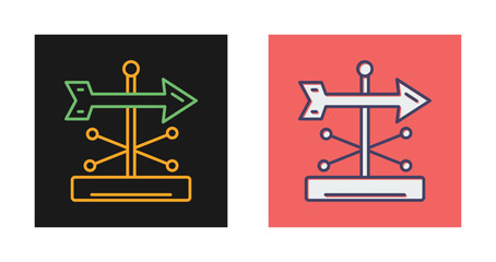 Wind Vane Vector Icon